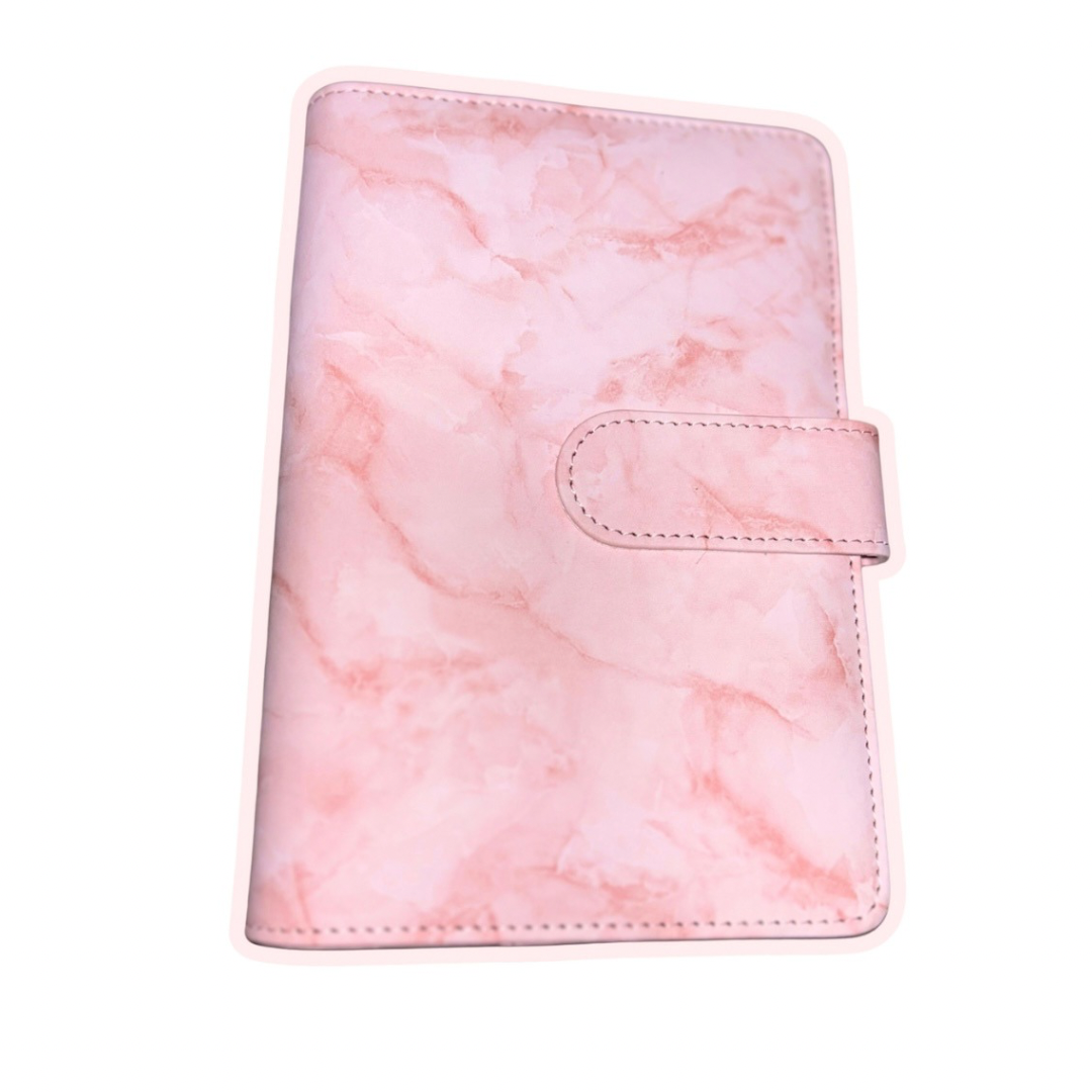 A6 Pink Marble Budget Binder