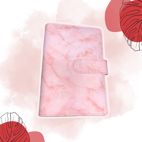 A6 Pink Marble Budget Binder