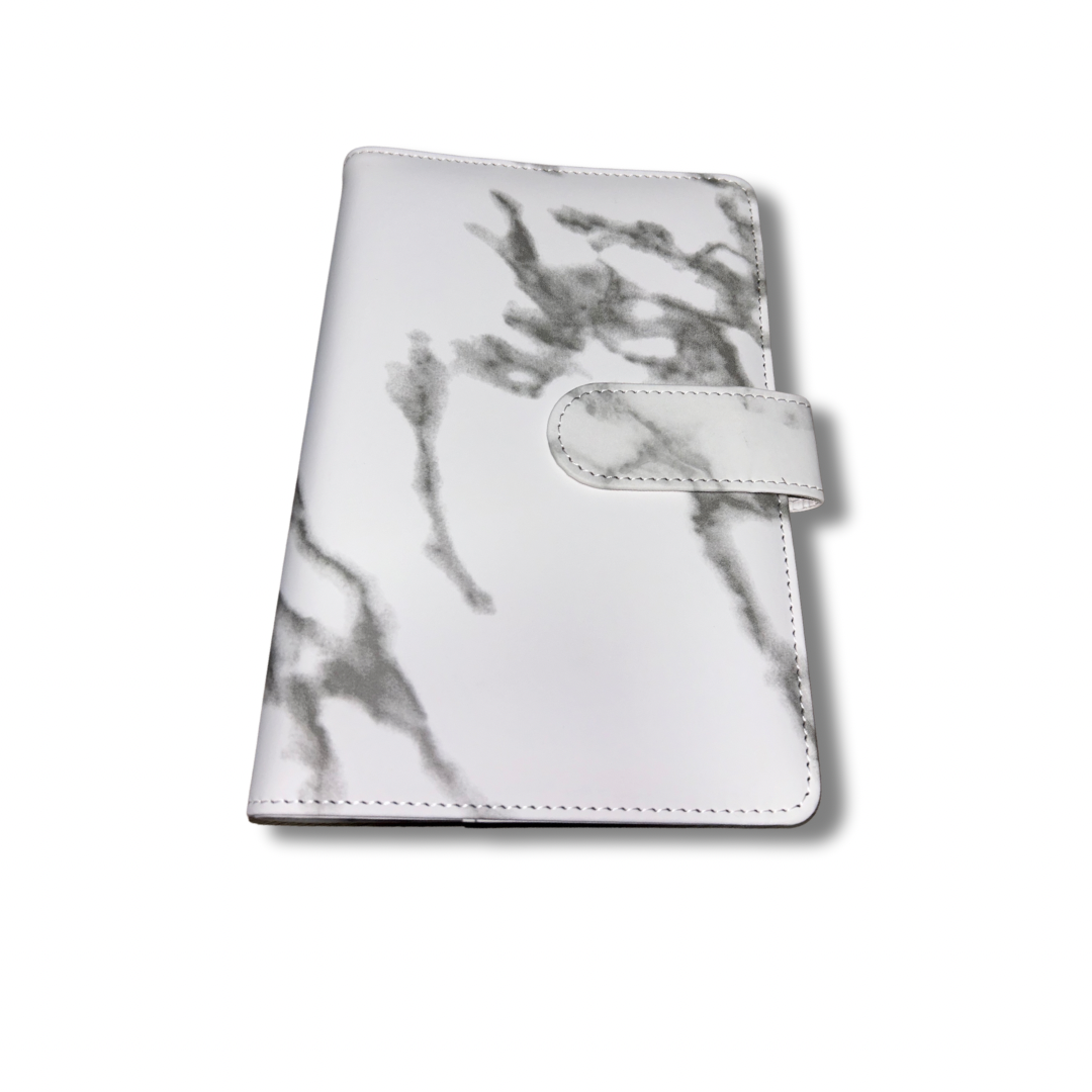 A6 White Marble Budget Binder