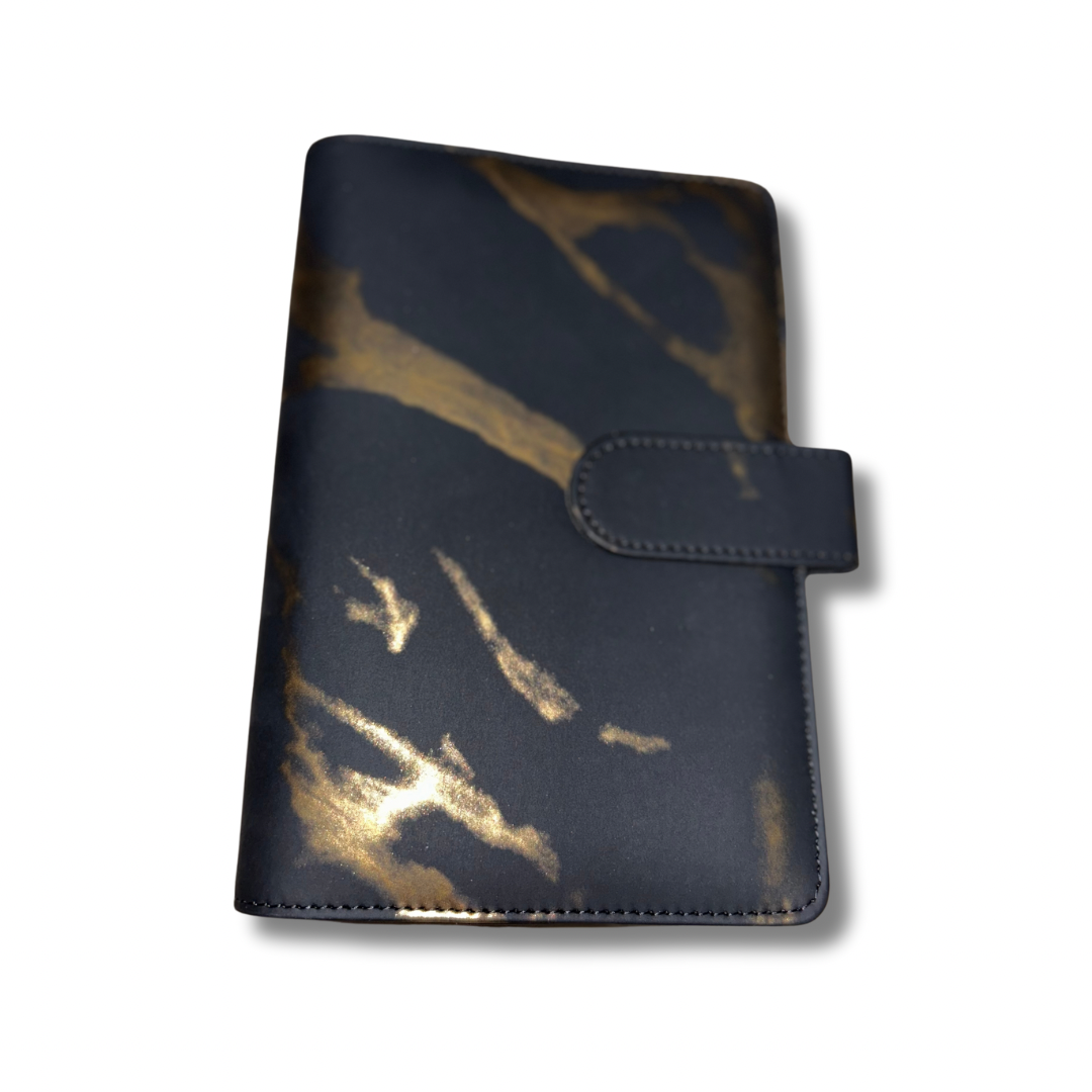 A6 Black & Gold Marble Budget Binder