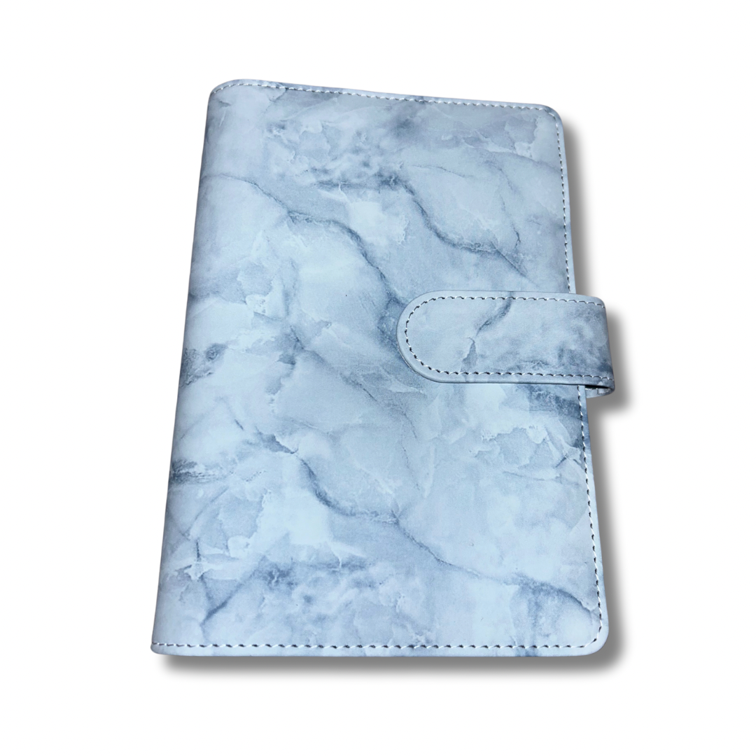 A6 light blue Marble Blue Binder